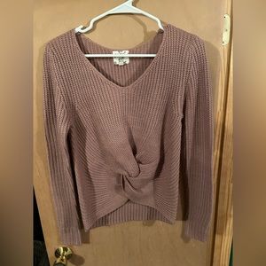 Pink Mauve Twisted Sweater